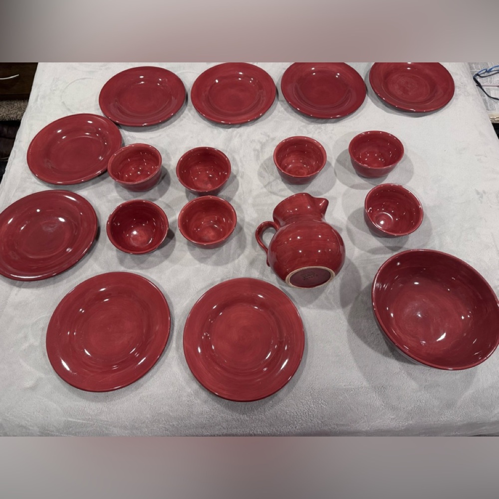 España Hand Painted Dining Set Cherry discontinued